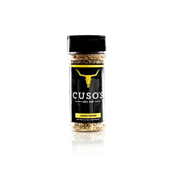 Cuso Cuts Great Tasting Lemon Pepper BBQ Seasoning Rub - Contains All Natural Ingredients - Spices & Rubs for Grill, BBQ & Marinade - Best BBQ Rubs for Smoking - 1 Count BBQ Rub Seasoning