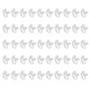 50Pcs/Set Polish Gel Nail Chart Ring, Flower Butterfly Manicure Tip for Nail Art Color Display Tool(Clear Butterfly)