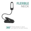 Flexible Rechargeable LED Book Light With 3 Light Modes Easy Clip Reading Lamp