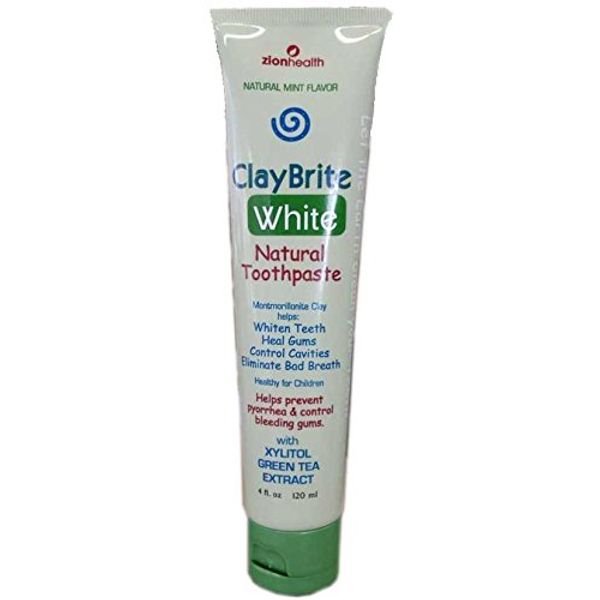 Zion Health ClayBrite White Mineral Toothpaste Natural Mint Flavor 4 oz 120 g