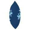 Danish Pastel Abstract Algae Modern Minimalist Blue Throw Pillow