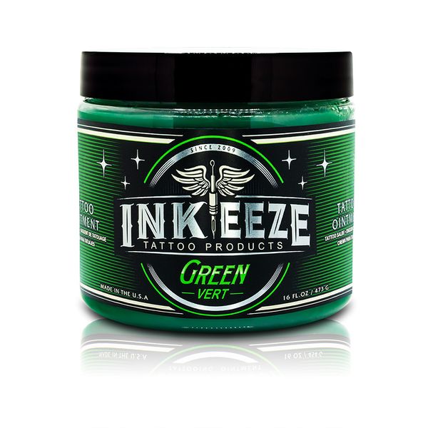 INK-EEZE Green Glide Tattooing Ointment - 16oz Jar