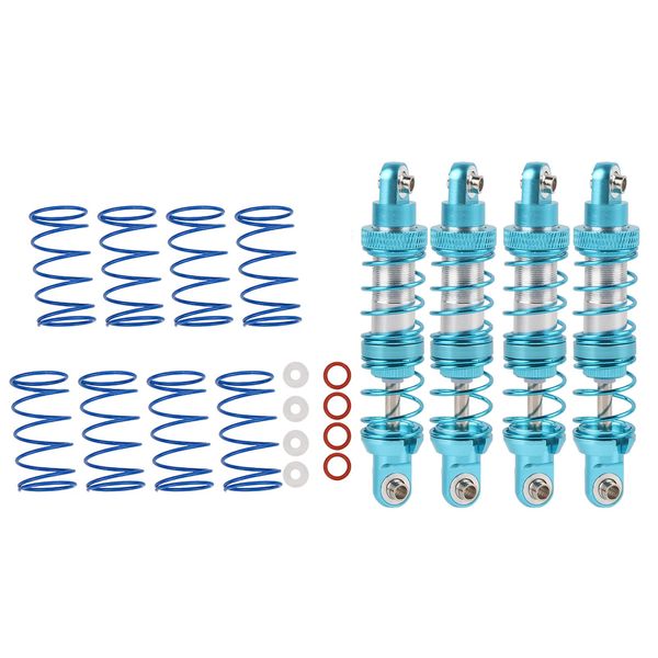 Dilwe 1/10 Shock Damper 4pcs/set 70mm Shock Damper 4pcs Spare Springs (with 4 Sets Gasket Accessories) Universal RC Accessories for TRX4 SCX10 D90 1/10 RC Trucks (70mm)