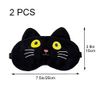 Silk Eye Mask, Light Blocking, Sleeping, Cute, Cat Eye Mask, Eye Strain Blindfold, Women and Kids, Soft Eye Cover with Adjustable Strap, Set of 2