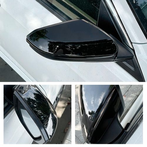 YINGTUU for Honda Civic 10th Gen 2016-2021 Accessories 2PCS Rear View Side Mirror Cover Protector Cap ABS Glossy Black