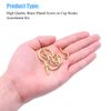 136 Pcs Brass Plated Screw-In Ceiling Cup Hooks Assortment for Home Office