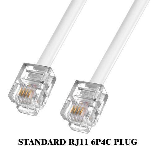 KINXIYU Phone Cord 15FT, Landline Telephone Cable with RJ11 Plug, Includes Telephone Inline Coupler RJ11 Splitter and 10pcs Cable Clips(White)