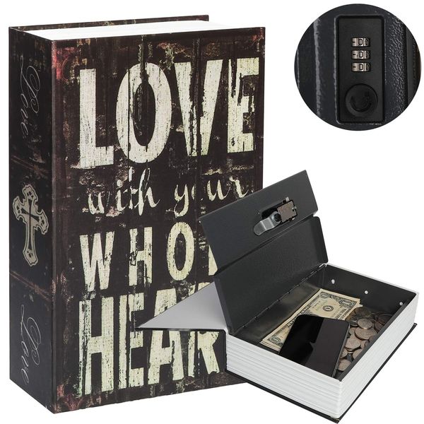 Lysmics Book Safe Box Lock Hidden Safe (Alphabet, M)