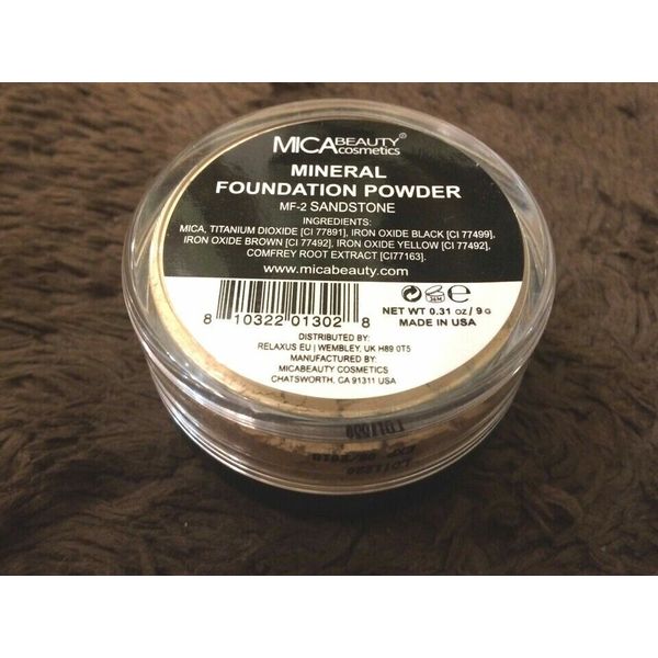 Mineral Foundation Powder Makeup #MF-2 Sandstone Mica Beauty MicaBella 05/2025