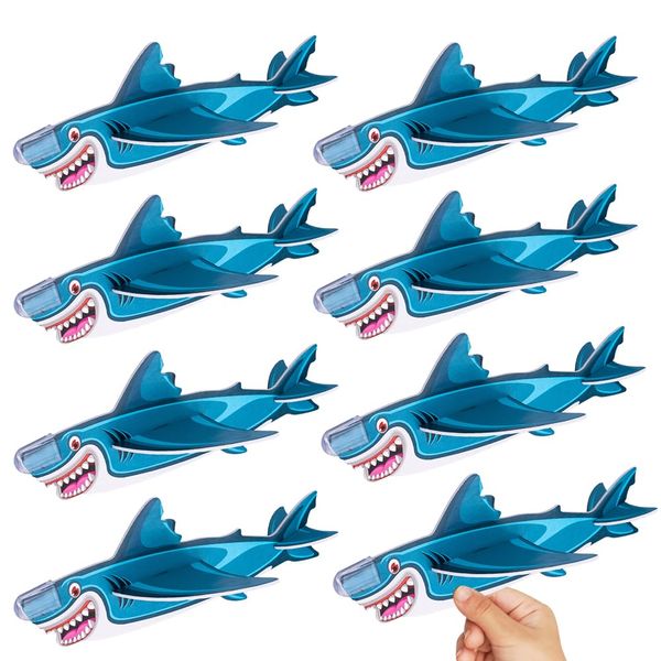 ArtCreativity Foam Flying Shark Gliders, Set of 24, Lightweight Glider Planes for Boys & Girls, Individually Packed Flying Airplanes, Fun Birthday Party Favors, Goodie Bag Fillers for Kids