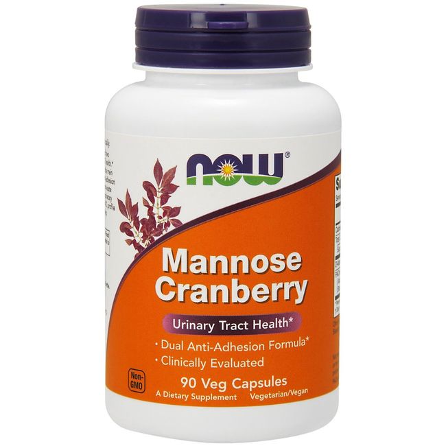 NOW Foods Mannose Cranberry, 90 Veg Capsules