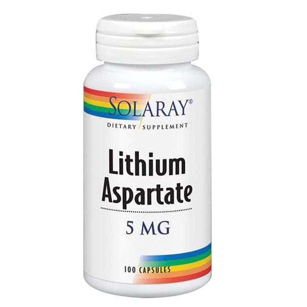 Lithium Aspartate 5 mg 100 Caps By Solaray