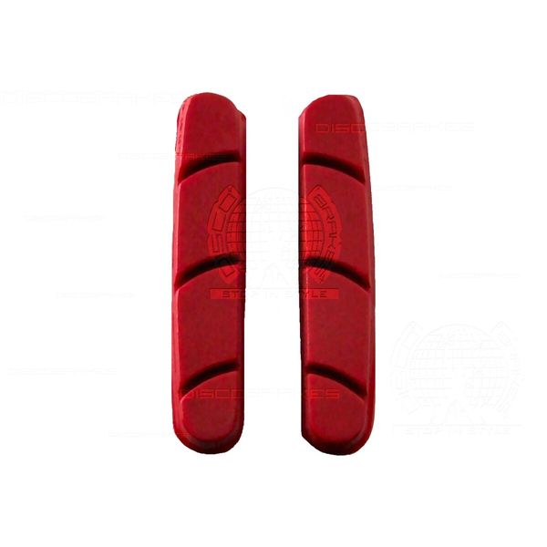 55mm Red Rubber Pad Inserts for Campagnolo Record Chorus Centaur Road Brakes