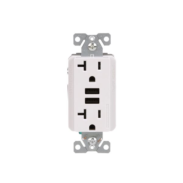Eaton 3.6A USB Type A Charger with TR Duplex Receptacle 20A/125V