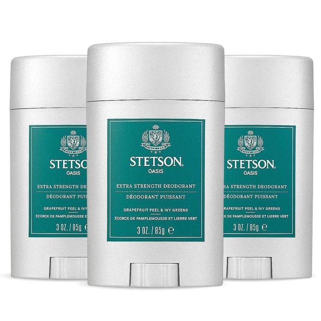 Scent Beauty - Stetson Personal Care - Heavy Duty Deodorant - 3 Pack - Stetson Oasis