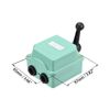 sourcing map Drum Switch QS-15 3 Positon Forward/Off/Reverse Motor Control Plastic Shell 15A