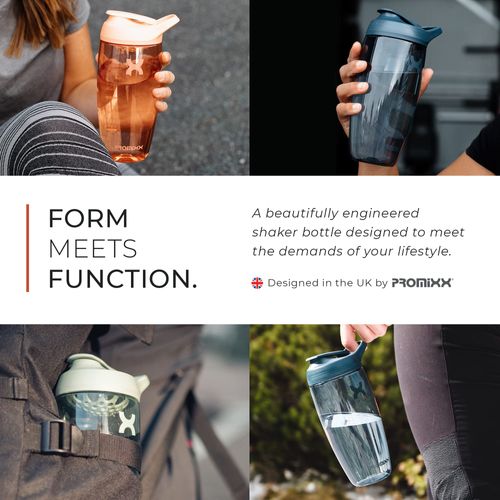 Promixx Pursuit Protein Shaker Bottle - Premium Shaker for Protein Shakes - Lifetime Durability, Leakproof, Odourless - 700ml / 24oz (Seagrass Green)