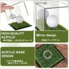 S.fields.inc Golf Ball Case Display Case with Artificial Grass Clear Acrylic Collection Anniversary Balls (2 Piece)