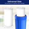 12 Pack 5μm 10x4.5" Sediment Granular Activated Carbon 2in1 Water Filter Replace