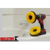 Two Scrub Brushes for Bathroom Cleaner 5" Round w/Power Drill Attachment
