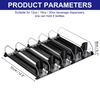 5Pcs Soda Can Organizer for Refrigerator Self-Pushing Drink Black