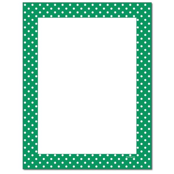 Polka Dots Letterhead Laser & Inkjet Printer Paper (100 Sheets, Bright Green)