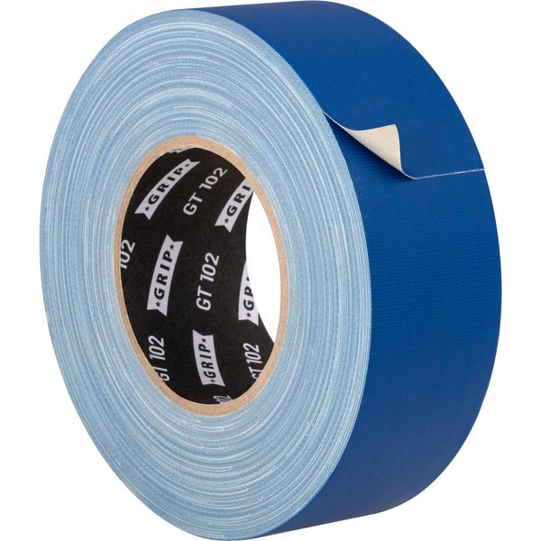 GRIP Eventbasics Gewebeband matt GT 102 | 50 mm x 50 m | Gaffa Tape ablösbar bis zu 3 Wochen | reflexionsfrei | schonendes Klebstoffsystem - blau