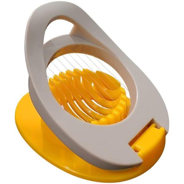 Starchef Stainless Steel Preserved Egg Ham Banana Cutter Slicer, Slice Boiled Eggs Preserved Eggs Hams Bananas Effectively（Yellow）