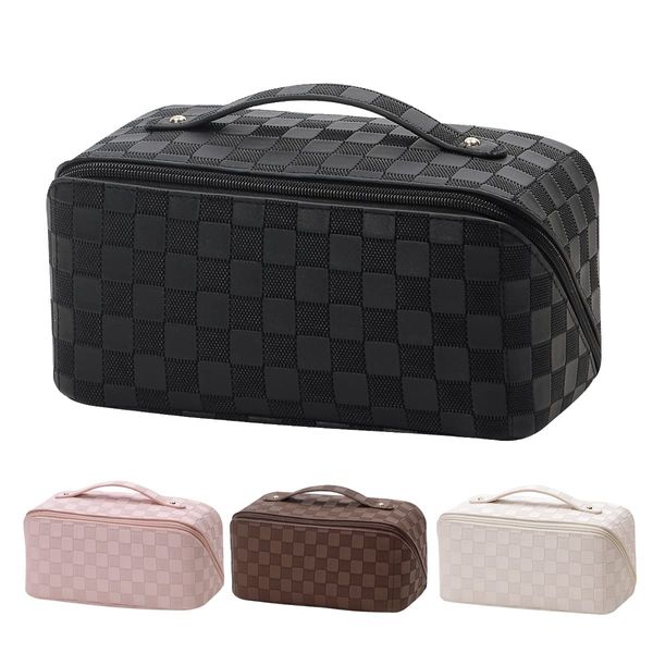 Tumecos Makeup Bag, Makeup Pouch, Cosmetic Pouch, Cosmetic Storage Pouch, Large Capacity, Portable Cosmetic Bag, Travel Pouch, Makeup Tools, Makeup Box, Cosmetic Cosmetic Pouch, Black