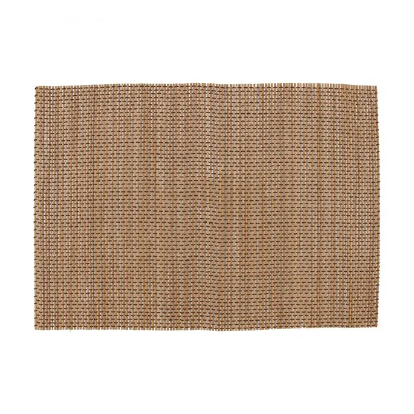 BambooMN Bamboo Placemat/Sushi Rolling Mat - 18.5" x 13" - Brown with String, 4 pcs