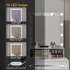 Vanity Set Makeup Desk Stool Dressing Table with Drawer 10 LED Lighted Mirror