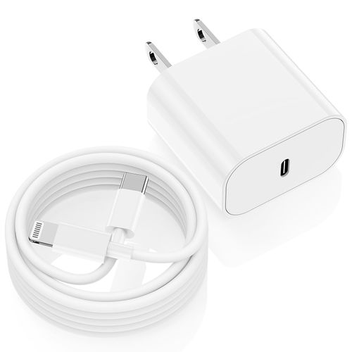 iPhone Charger Fast Charging, Type C Wall Charger Block Plug and 10ft USB C to Lightning Cable Cord Long, Adapter Cube Brick Box for Apple iPhone 14 Pro Max/14 Plus/13 Pro/12 Mini/11/XS/XR/X/iPad Air