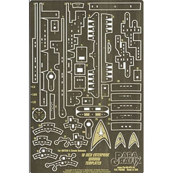 BIBNY 1/650 Paragrafix 18 Inch Enterprise Window Templates Set PGX188