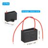 PATIKIL 5uF 450V CBB61 Capacitor, 2Pcs Ceiling Fan Capacitor, Black, Rectangular, Polypropylene