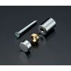 e-kanamono Cosmetic Screw Set (Brass), Flat Type, EPF-B15F-15, Chrome