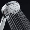 AquaSpa High Pressure 6-Setting Luxury Handheld Shower Head with Extra Wall Bracket, Chrome Finish