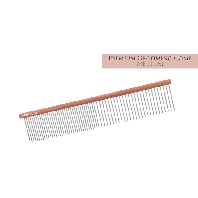 Kenchii Premium Satin Rose Gold Grooming Combs (Medium)