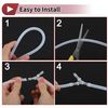 Hihaha Plastic Hose Barb Fitting 1.3"x0.6" Straight Through Pipe Connector Grey 5 Pcs