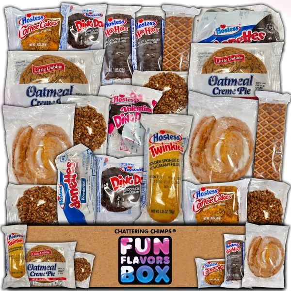 Favorite USA Snacks Cakes Cookies Pastry 20 Count Snack Care Package Gift Box