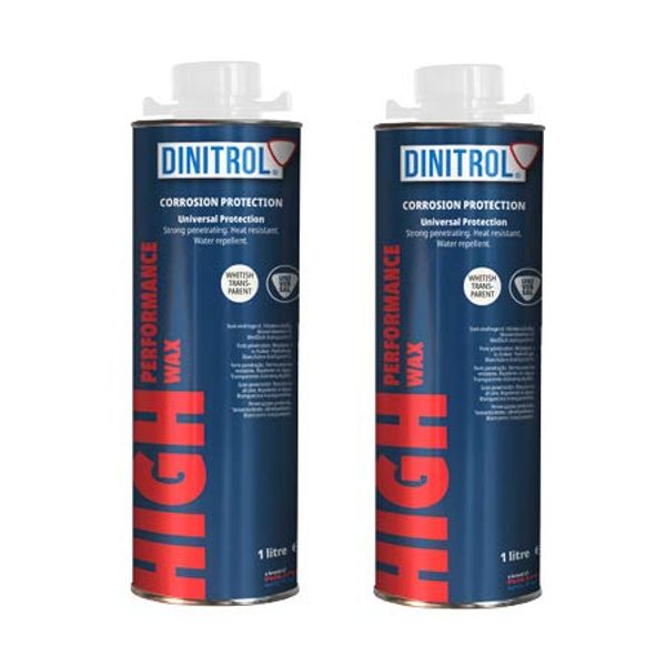 Dinitrol 2 X HIGH PERFORMANCE UNDERBODY WAX CLEAR 1 LITRE RUST PROOFING