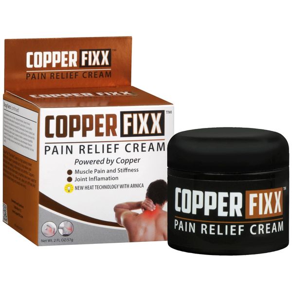 CopperFixx Pain Relief Cream 2 Fl. Oz Jar powered by Copper with 2 Fl