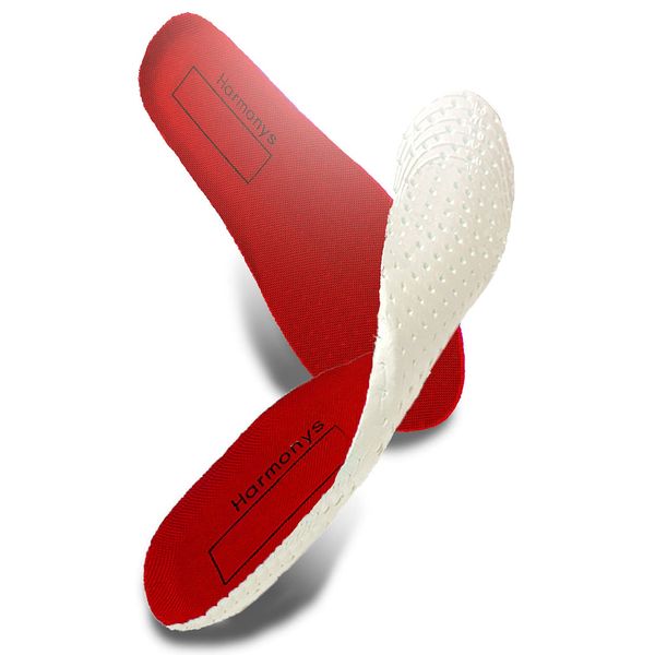 Harmonys Insole, For Kids, Juniors, Shock-Absorbing, 3D, Arch Insole, Ventilated, red