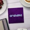 Shopagift Flower Pattern Grandma 2 Pack Coasters Gift - 9cm x 9cm