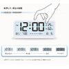 Digital Clock, Table Clock, Alarm Clock, Calendar, Temperature, Humidity Meter, Easy to Read Large Screen Display, Alarm, Snooze Function, Stylish (White)