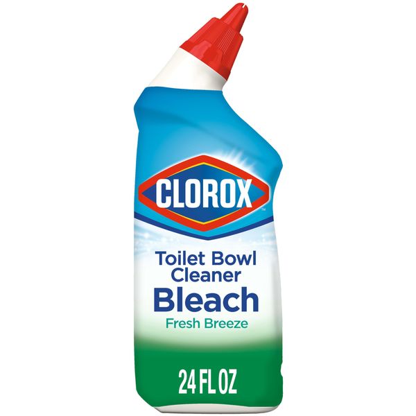 Clorox Toilet Bowl Liquid Disinfecting Cleaner with Clinging Bleach Gel, Remove Mildew and Mold, Fresh Scent, 24 Ounces