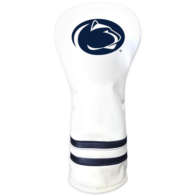 Team Golf NCAA Penn State Nittany Lions White Vintage Fairway Head Cover White Vintage Fairway Golf Club Headcover, Form Fitting Design, Retro Design & Superb Quality