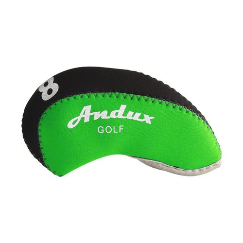 Andux 10pack/set Neoprene Golf Iron Club Head Covers Black/green MT/A06