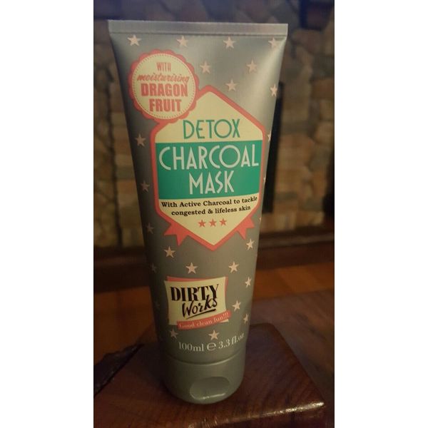 Dirty Works Detox Active Charcoal Mask with moisturizing Dragon Fruit NEW 3.3 oz