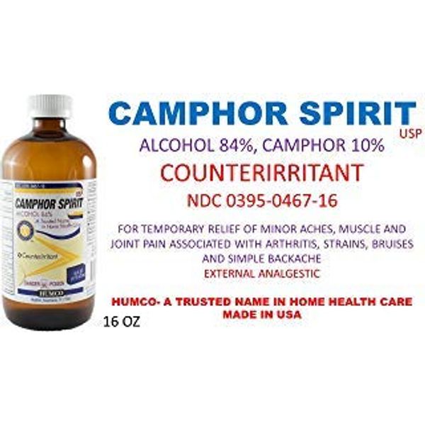 Camphor Spirit, USP, 16 oz.