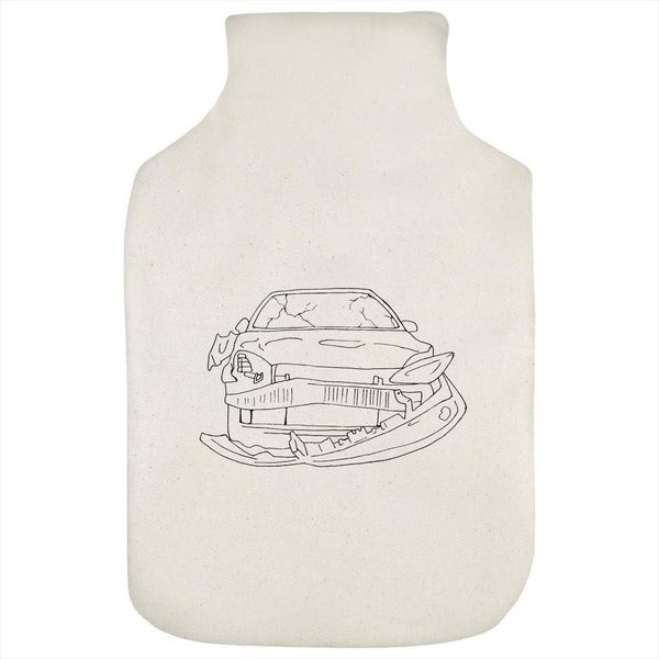 'Crashed Car' Hot Water Bottle Cover (HW00035472)